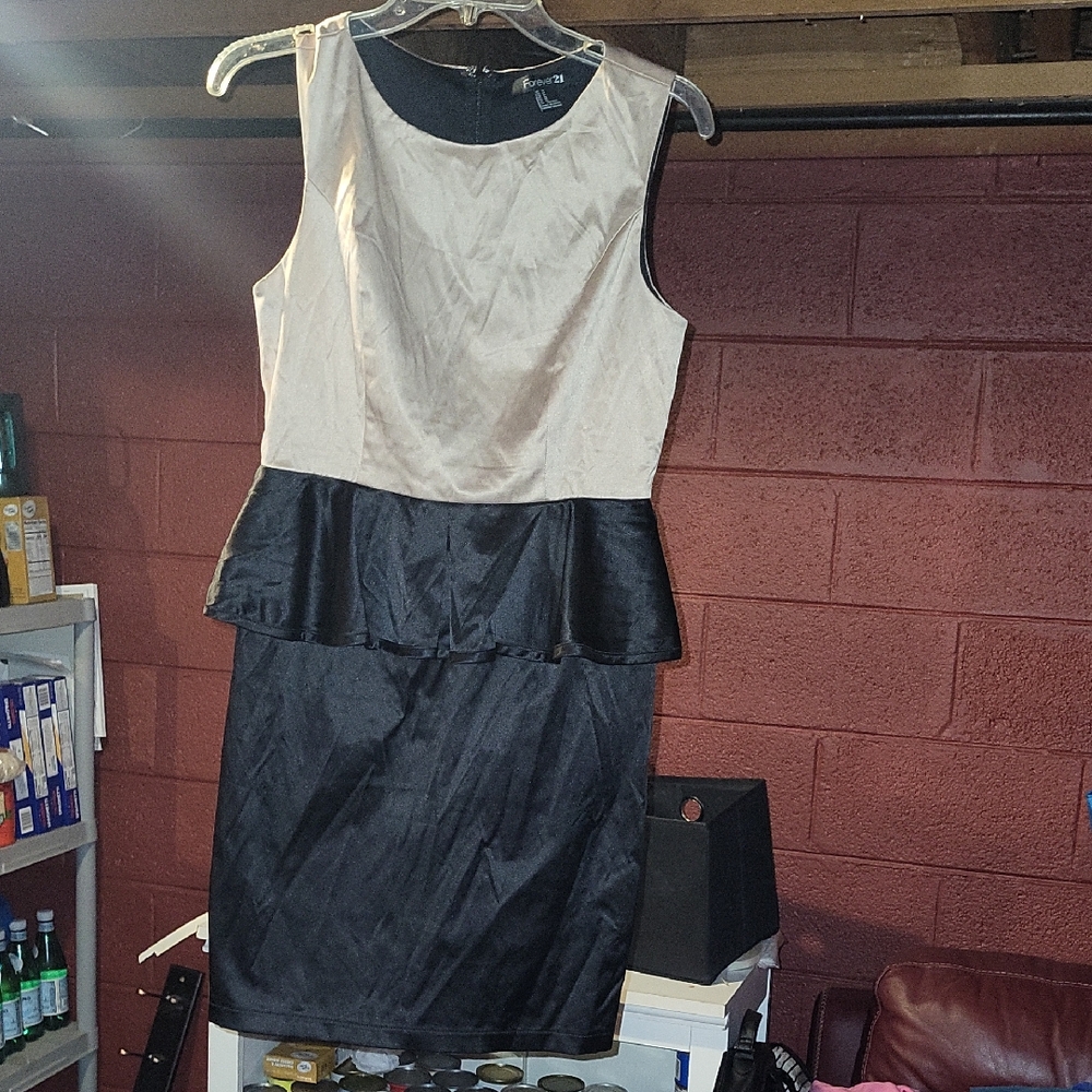 Forever 21 Black and Cream Mini Dress